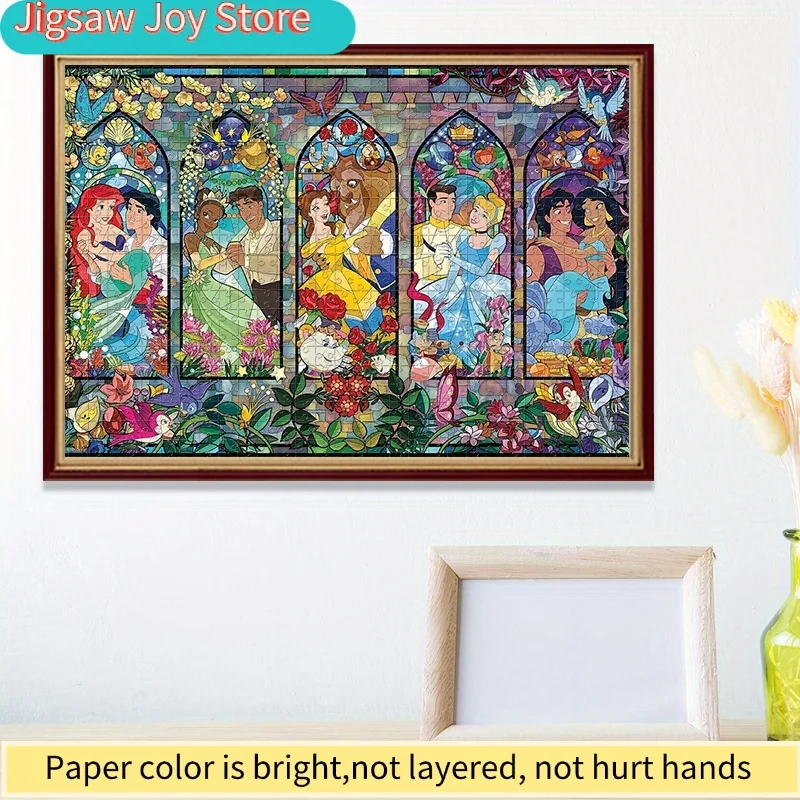 1000pcs Cartoon Characters Princess and Prince Puzzle | Wall-Hanging, Adult Game Gift, Family Interactive, Halloween and Thank