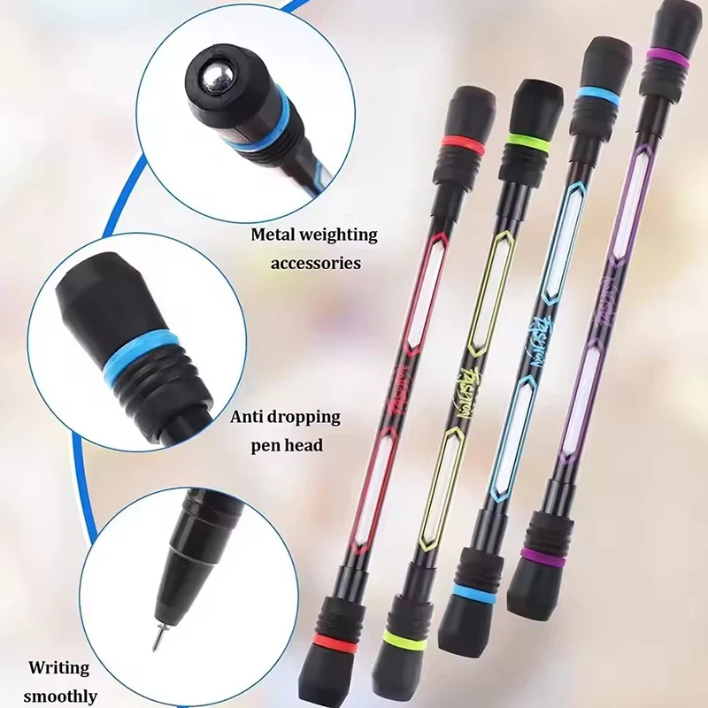 ปากกาหมุนได้หลากสี 1 ชิ้น/แพ็ค ปากกาเจลสำหรับเล่นเกมหมุนนิ้วได้ มี 4 สีให้เลือก อุปกรณ์เสริมสำหรับคลายเครียดระหว่างเรียน ZYF