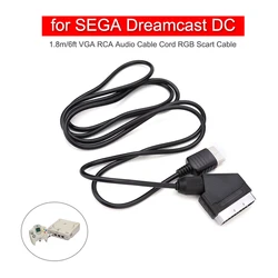 RGB Scart Cable For SEGA Dreamcast DC Replacement TV AV Lead RGB Scart Cable Image Definition Improvement