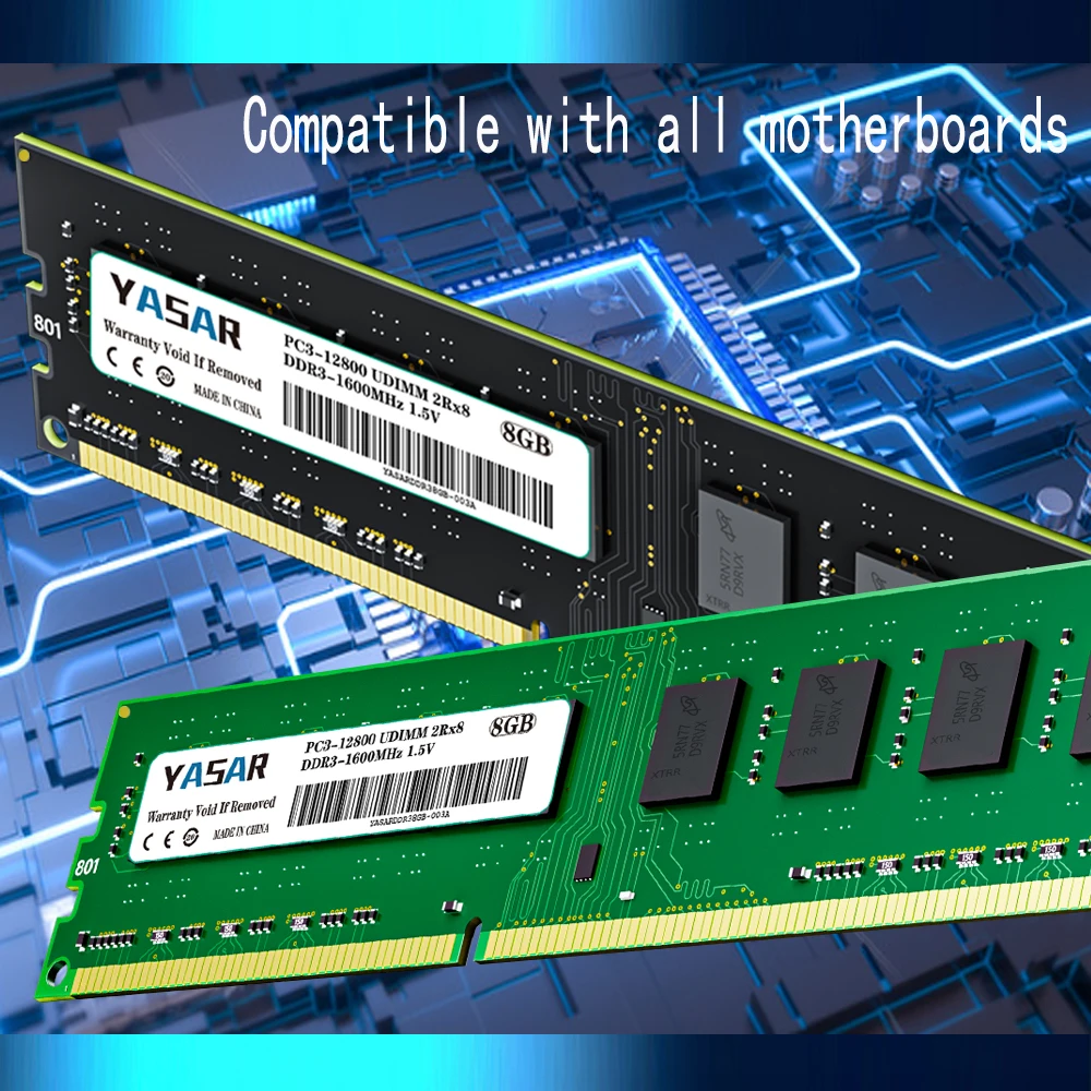 Imagem -02 - Ram 8gb 4gb Desktop Memoria 10661333 1600 1866 Mhz Pc38500 Pc310600 Pc3-12800 240pin 1.5v Ddr3 Udimm Memória Ram 10 Pcs Ddr3