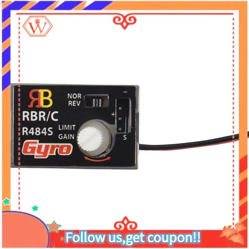 

Durable 10X Mini Gyro Gyroscope For WPL D12 1/10 RC Car Drift Racing Car Steering Output Integrated Compact Light-Weight Design