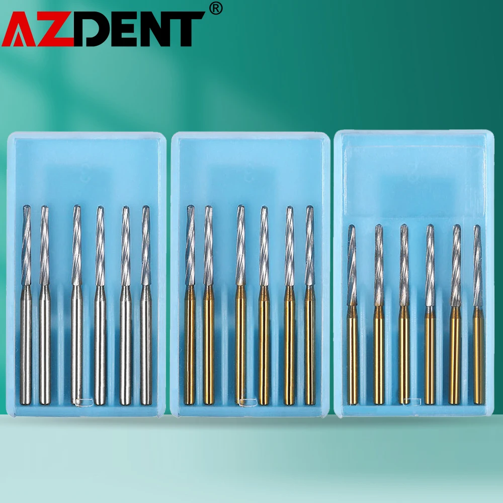 3Packs 28mm/25mm Dental Drills Surgical Carbide Cutters Finishing Burs Tooth Extraction Burs Dia.1.6mm For High Speed Handpiece