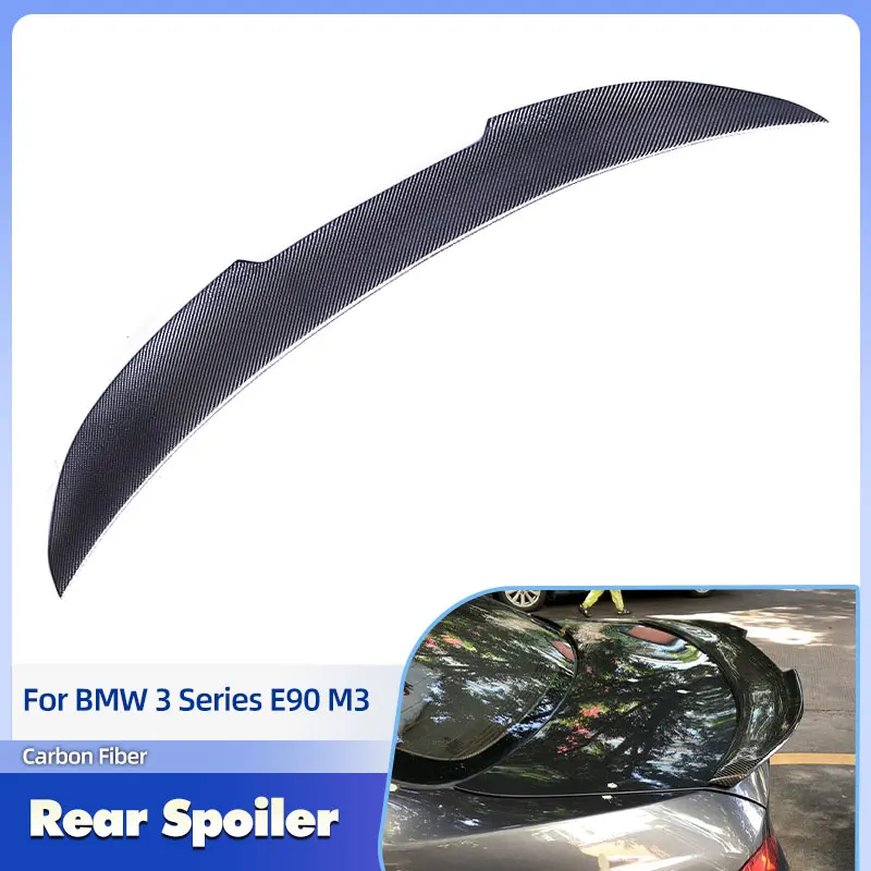 

Автомобильный задний спойлер багажника, крылья из углеродного волокна для BMW 3 серии E90/E90 M3 Sedan 2006-2013, гоночный задний спойлер, багажник, крыло, губа