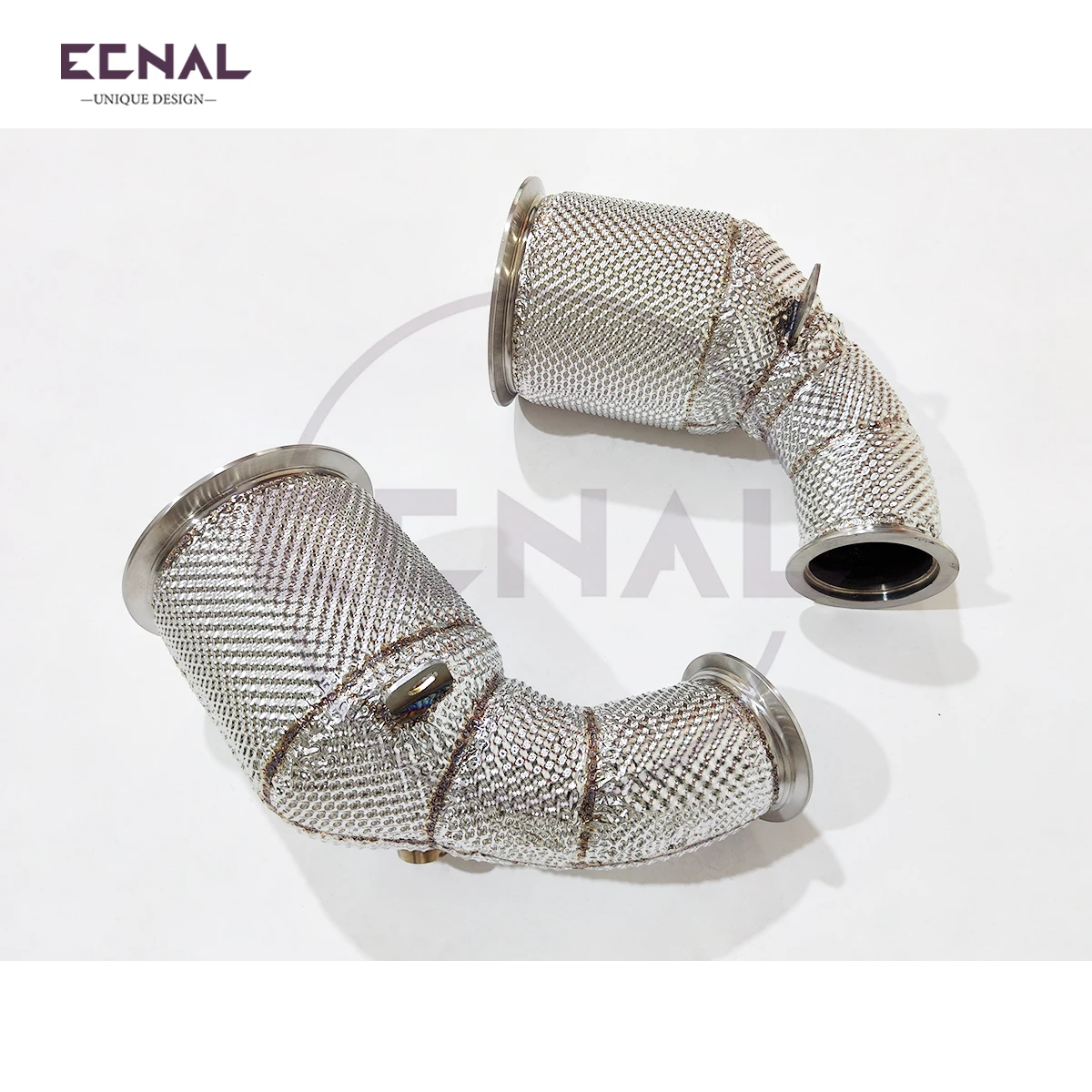 Ecnal Exhaust Downpipe System for Porsche Panamera 976 2.9T High Quality SS304 Sport Exhaust Pipe with Catalytic Converter