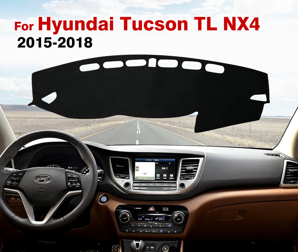 Dla Hyundai Tucson TL NX4 2015 2016 2017 2018 Mata na deskę rozdzielczą Osłona przeciwsłoneczna Dywaniki anty-UV Akcesoria samochodowe Pokrywa deski rozdzielczej samochodu