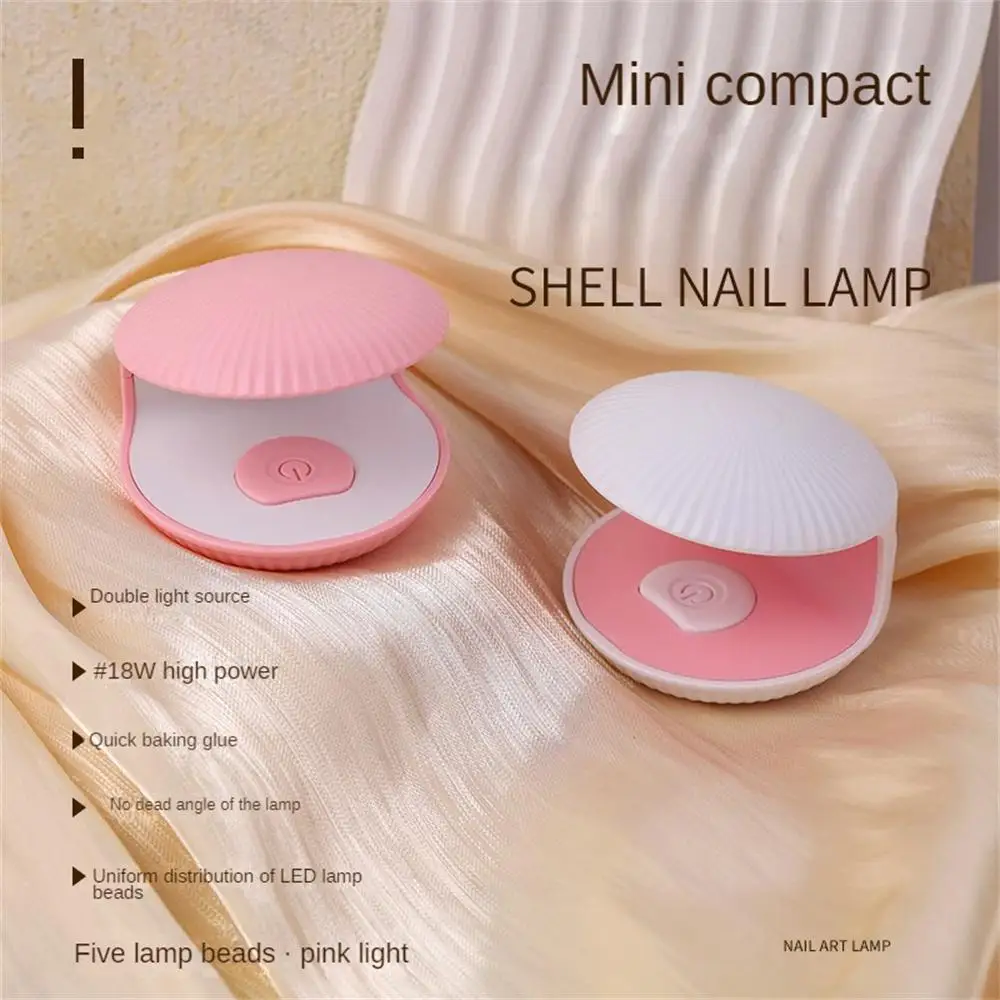 Mini portatile Shell Nail Lamp Machine White USB ricarica fototerapia luci Single Finger UV LED Nail Dryer Nails Art Tools