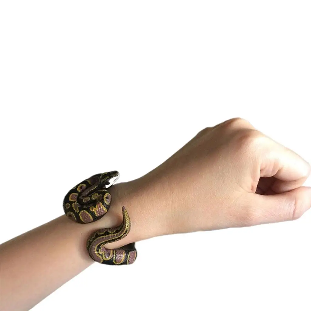 Simulation Snake Bracelet Realistic Python Model Wristband Cool Toy for Birthday Party Prank Kids