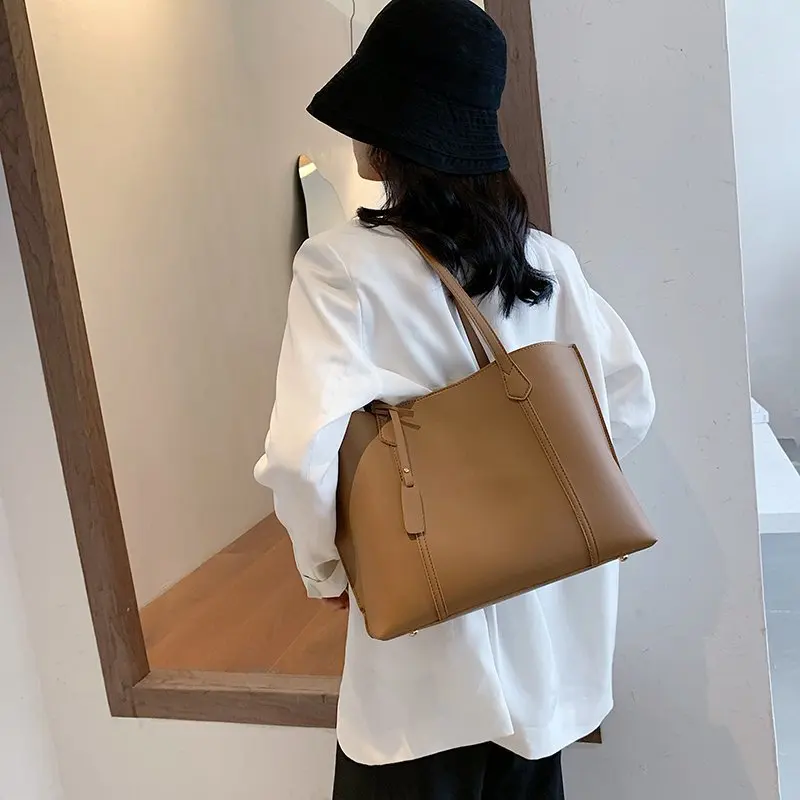 LEFTSIDE Vintage Large Capacity PU Leather Tote Women Handbags Designer Brand Shoulder Side Bags Luxury Shopper Shopping Bag