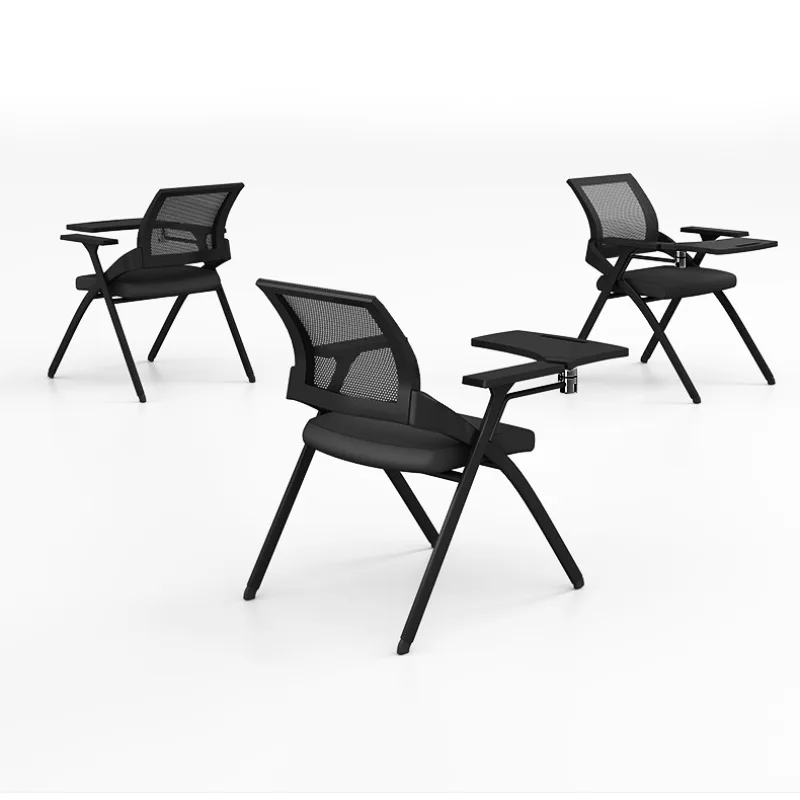 

Folding training chair, meeting chair with desk board writing board, negotiation chair