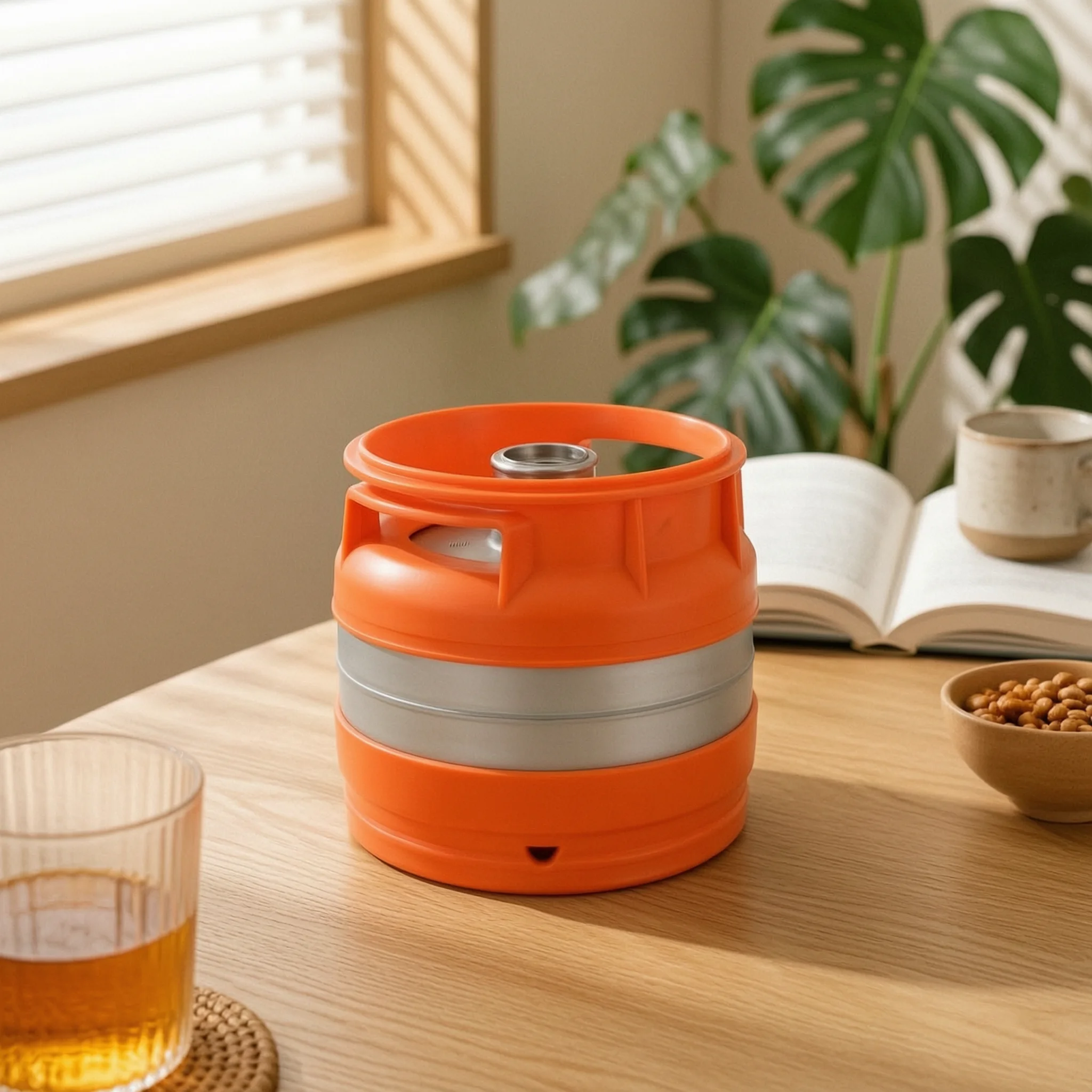 

Tap Beer Keg Raised Top Opening Plastic Beer Keg Drink Container Fresh Keeping Carbonation Control