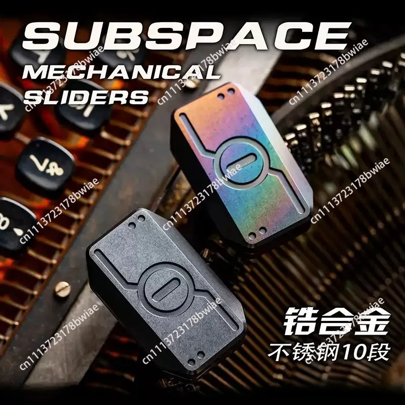 For Subspace Popping Shield Modular Mechanical Push Slider Metal Toy
