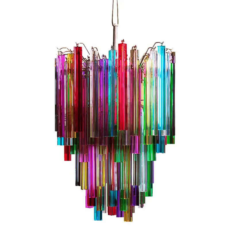 Italy Murano Glass Chandelier Light For Living Room Bedroom Hotel Staircase Vintage Villa Lamp Pendant Light Home Decor Fixture