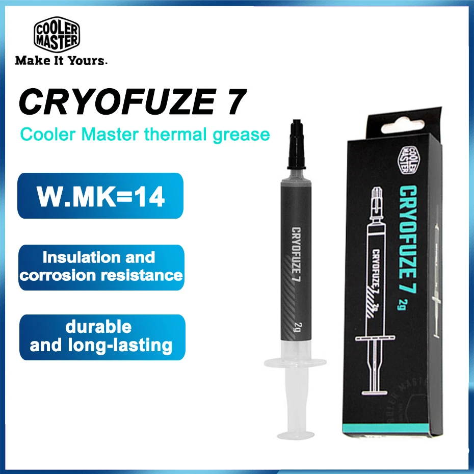 

Cooler Master CRYOFUZE 7 Thermal Paste for CPU And Graphics Card 14W/mk High Conductivity Silicone Grease Notebook Cooling Agent