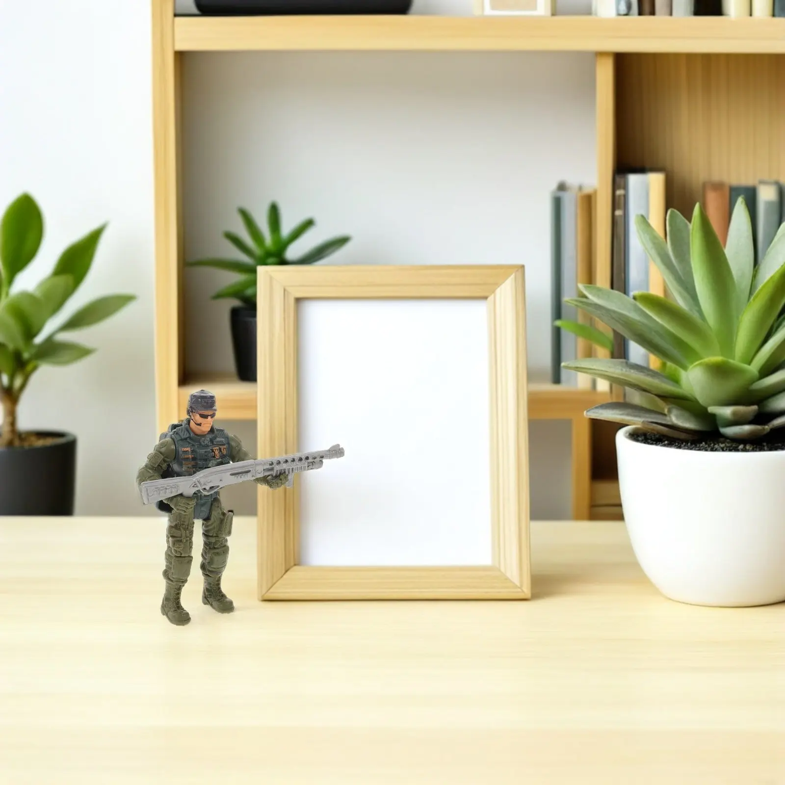 

1Set Realistic Army Soldier Figures Fully Movable Jointed Plastic Military Action Figures for Educational Play Home Office