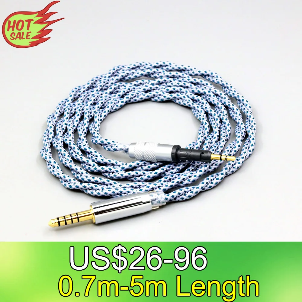 

99% Pure Silver Mix Graphene OCC Shielding Earphone Cable For Sennheiser HD6 HD7 HD8 MIX DJ HD595 LN008670