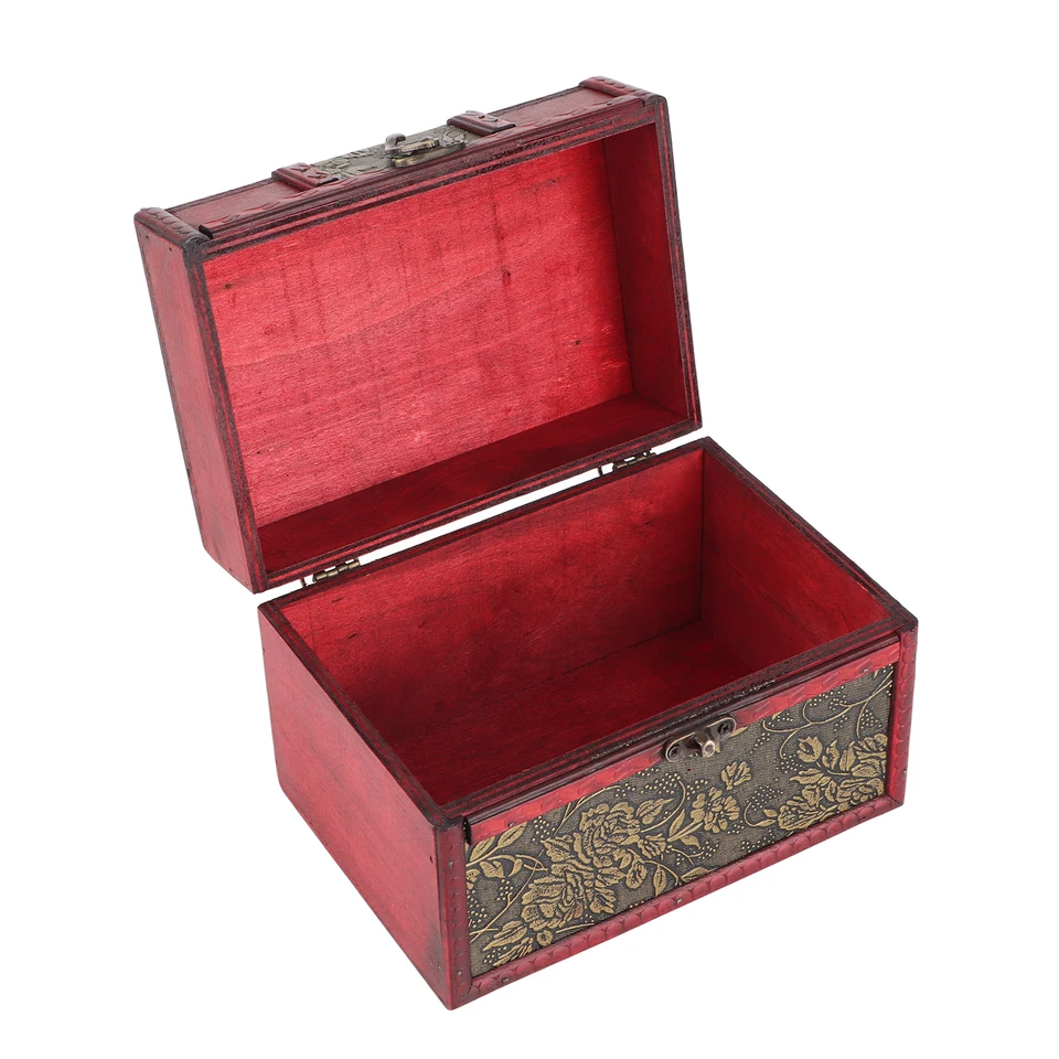 Retro Wooden Jewelry Box Elegant Storage Case