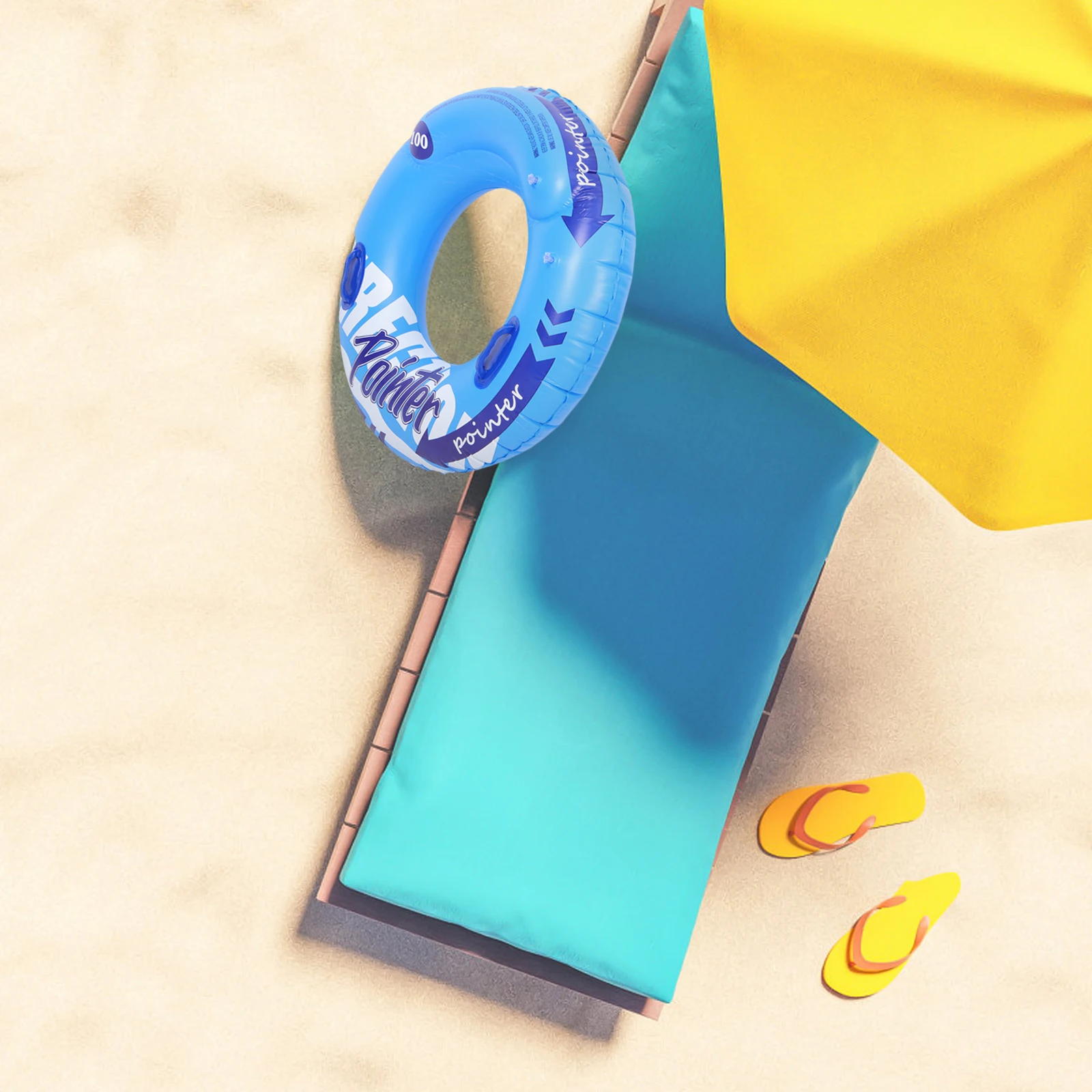 

Outdoor Pvc Double Inflatable Swim Thickened Swimming Pool Float 100cm Design Fun