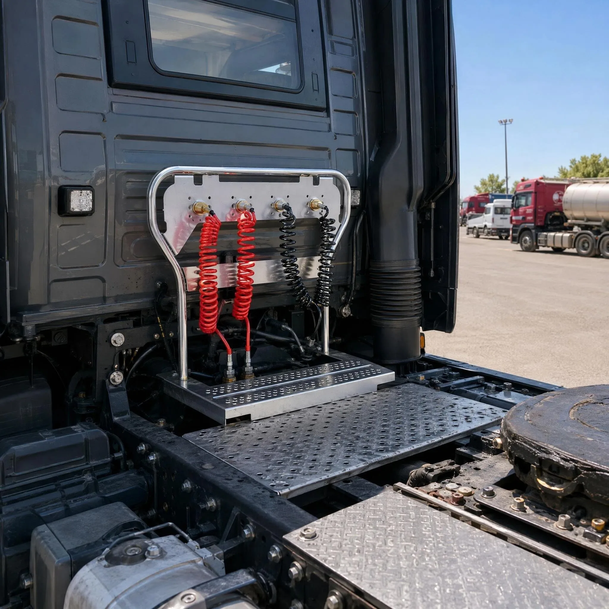 RC 1/14 Drag Mud Upgrade Metal Gas Pipe Rack for Tamiya Hydraulic Excavator Loader Dump Truck for VOLVO Trailer Tipper DIY Parts
