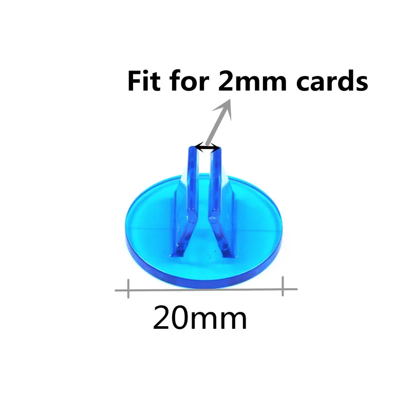 Support de cartes en plastique pour jeux de société pour enfants, base de cartes, accessoires de jeu, 2mm, 100 pièces