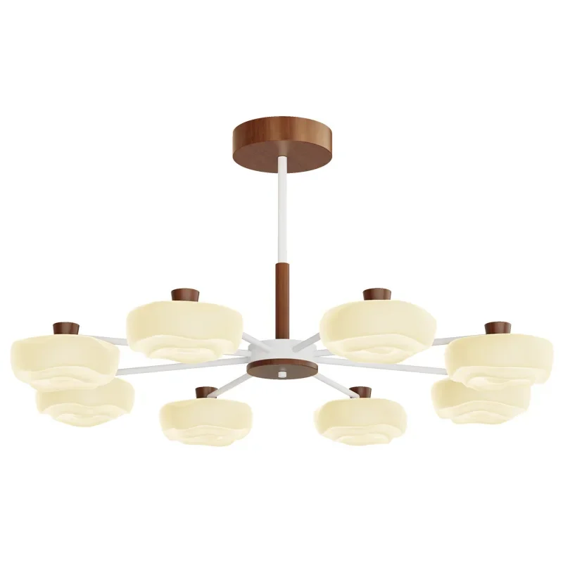 

Chandelier living room main light retro walnut cotton wabi wind bedroom dining room light