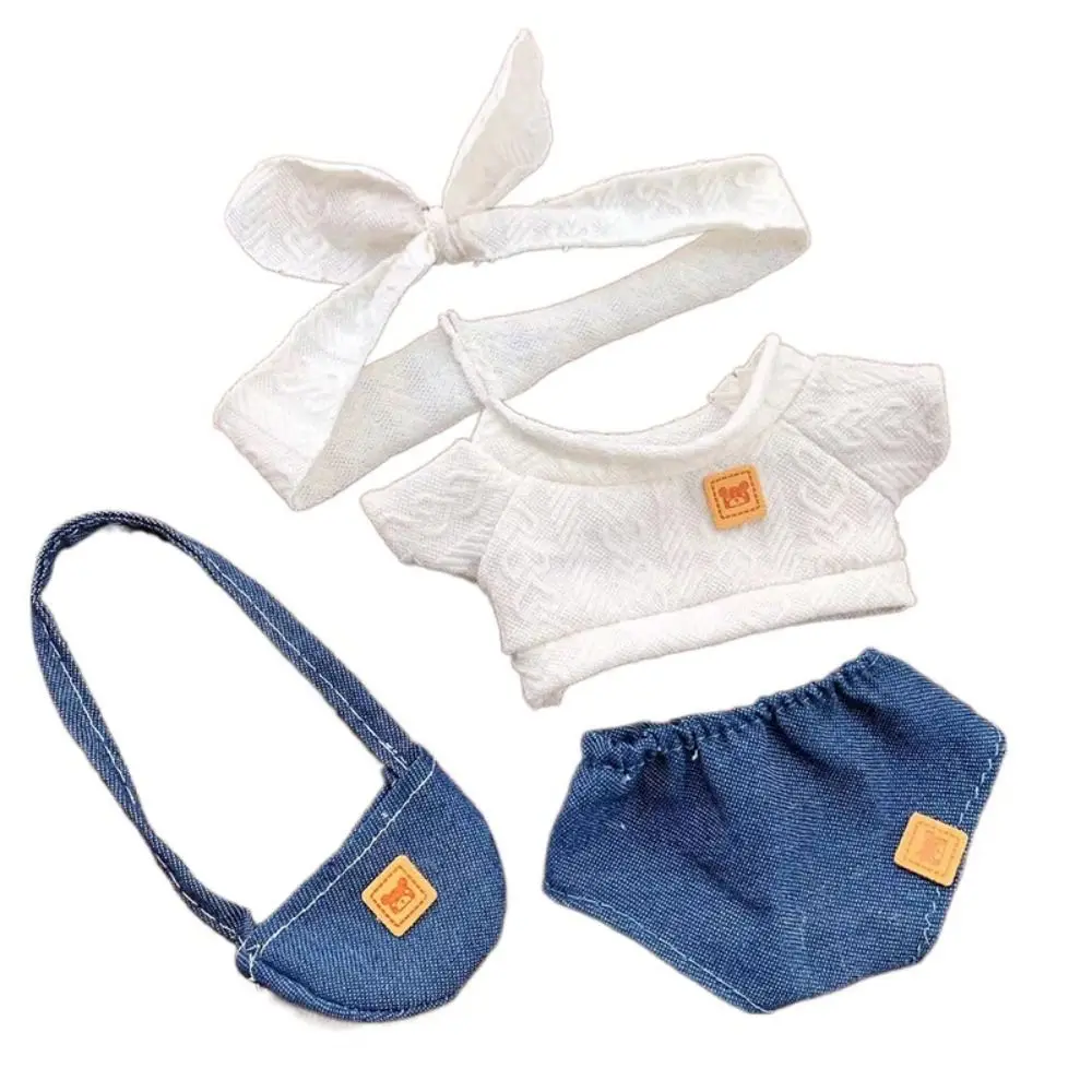 

Чехол на голову 20 см, хлопковое платье для куклы, толстовки, юбка с плечевым ремнем, хлопковая кукольная одежда, милая плюшевая игрушка Мими, одежда, детский подарок