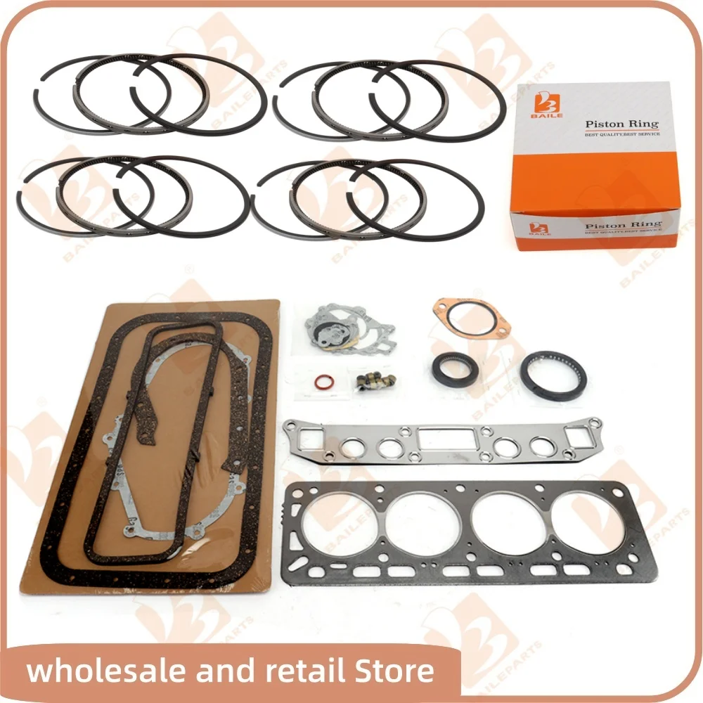 

H20-2 Full Gasket Kit Set For Nissan Forklift 4 Cylinders Piston Ring 87.2*2+2.5+4mm Engine Parts Overhaul Rebuild Kit