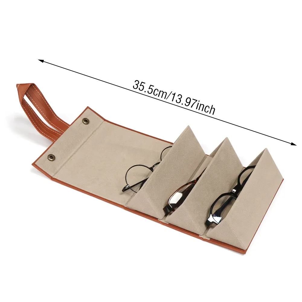 Portable Glasses Organizer 3 Multi-slot Eyeglasses Storage Display Travel Sunglasses Case