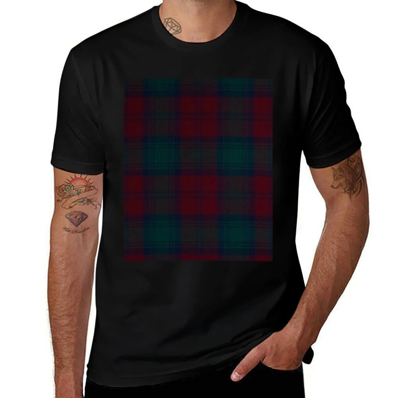 

Lindsay Scottish Tartan T-Shirt korean fashion new gifts and t-shirts shirts graphic summer 2025 Men's cotton t-shirt