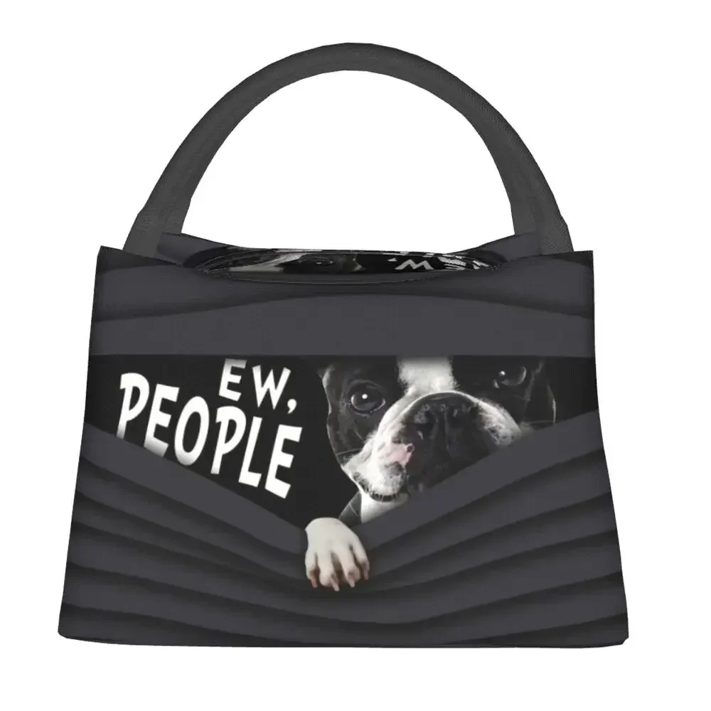 Terrier Ew People Insulated Lunch Tote Bag for Women Puppy Dog Resuable Thermal Cooler Food Lunch Box Outdoor Camping