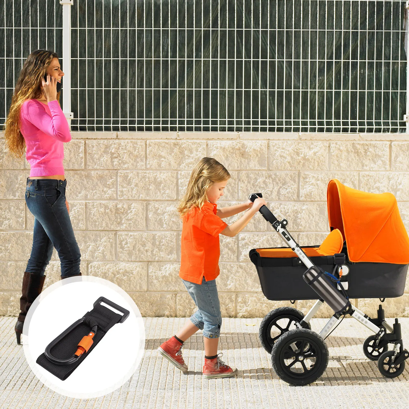 

2pcs Stroller Hooks Aluminum Alloy Pram Clips for Bags Diaper Backpack Grocery Travel Wagon Accessories Baby Cart