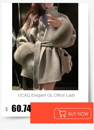 UCXQ Elegant OL Office Lady Overcoats Fur Patchwork Long Sleeve Woolen Coat Beautiful Women's Clothing Jacket Autumn 2025 Winter 7 Se13add3ef2614169853be99fa7d6819dB