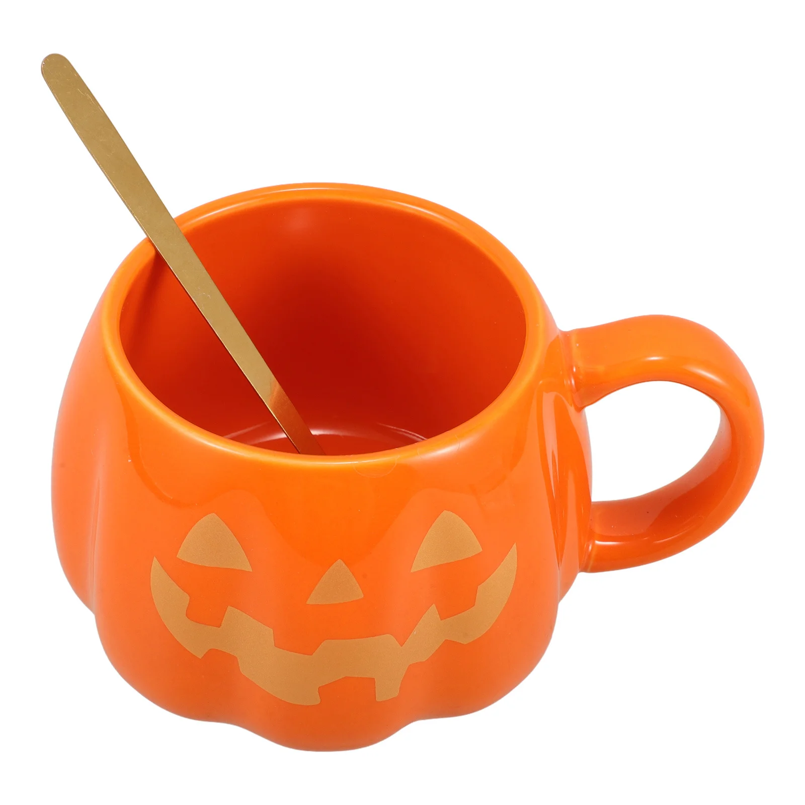 

Pumpkin Cup Spoons Mug with Shaped Cups Novelty Mugs Water Ceramics Coffee Halloween