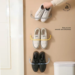 Creative Wall Mounted Shoes Rack, Multipurpose Foldable Slippers Drain Storage Rack, Towel Shelf, Space Saving, Hanging Holder