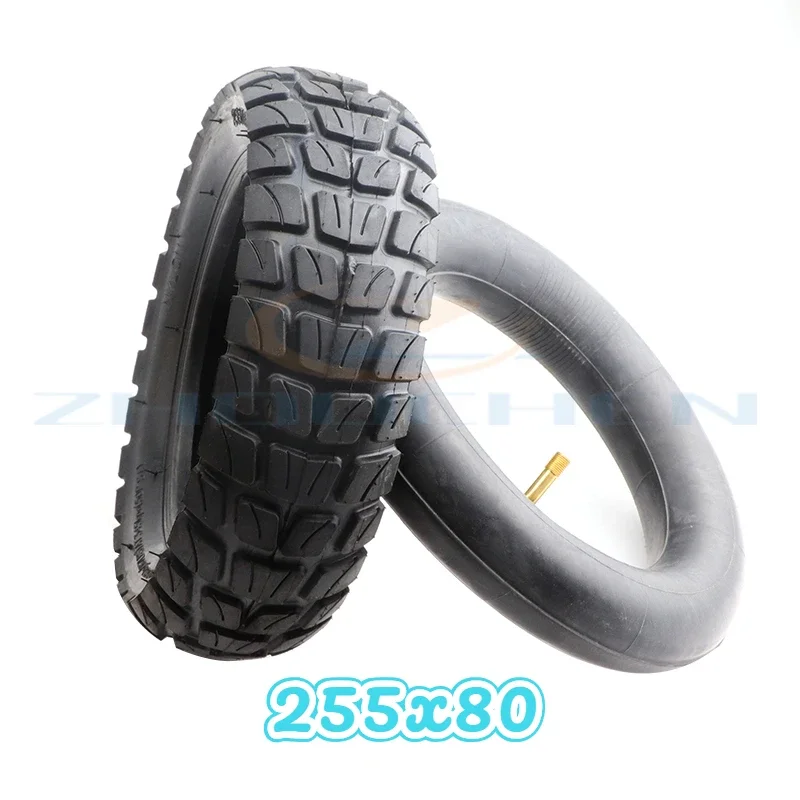 255x80 Tire Inner and Outer Tyre for Electric Scooter Zero 10x Dualtron KuGoo M4 Upgrade 10 Inch 10x3.0 80/65-6 Off Road Tire