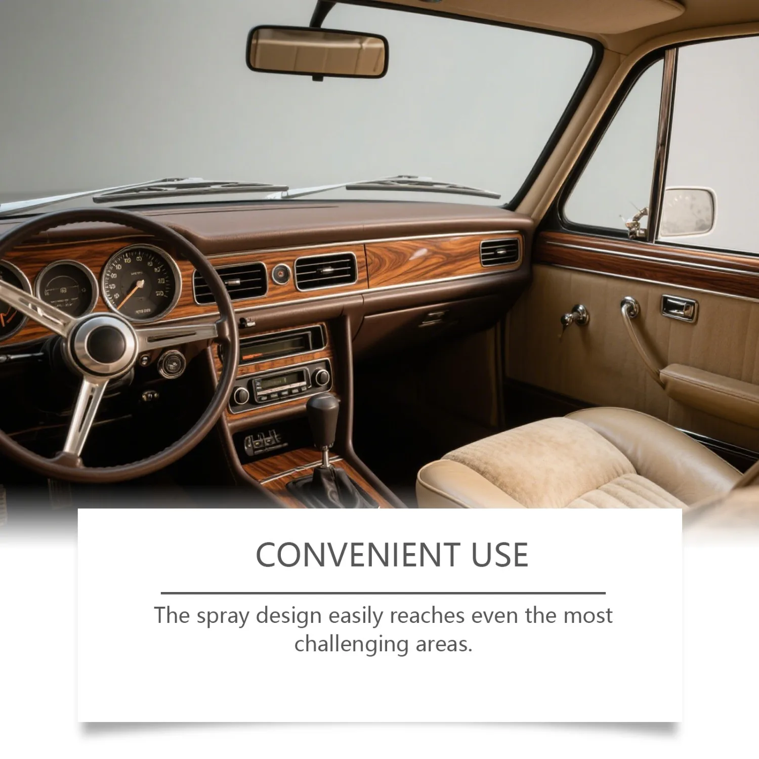 Professional Interior Plastic Restorer Spray - Repairs Faded&Scratched Dashboards,Non-Damaging Formula,Restores Like-New Finish