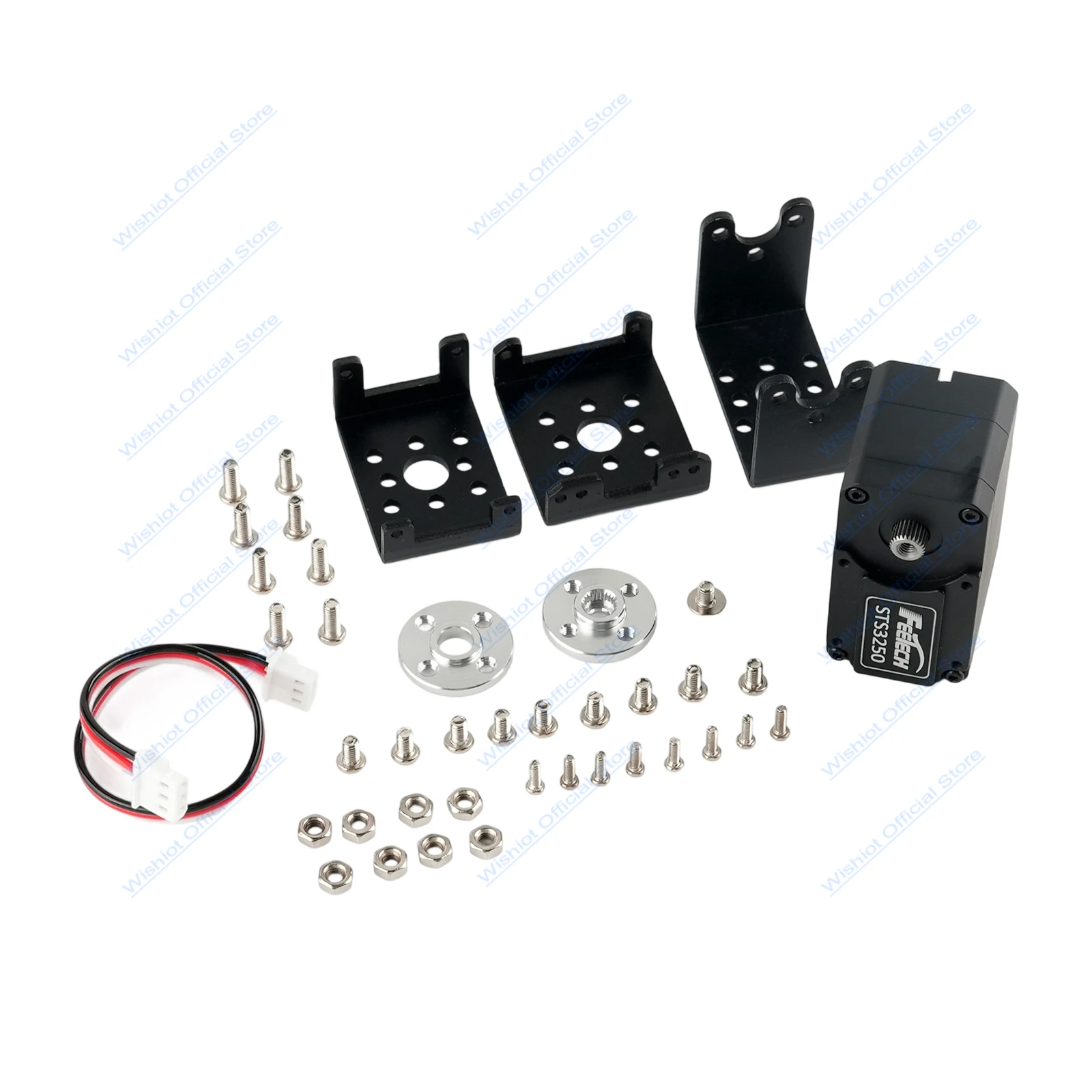 STS3250 C002 50KG Serial Port Bus Servo 12V 360 Degree Continuous Rotation Dual Axis All Metal Coreless Motor For RC Robot