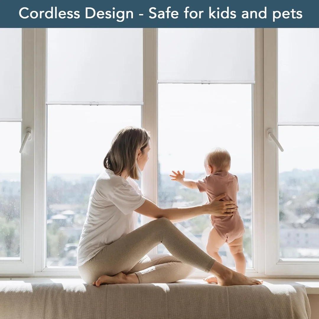 Best Sale China Factory Heat Insolation Cordless Child Safe Spring Control Full Blackout Roller Blinds For Windows