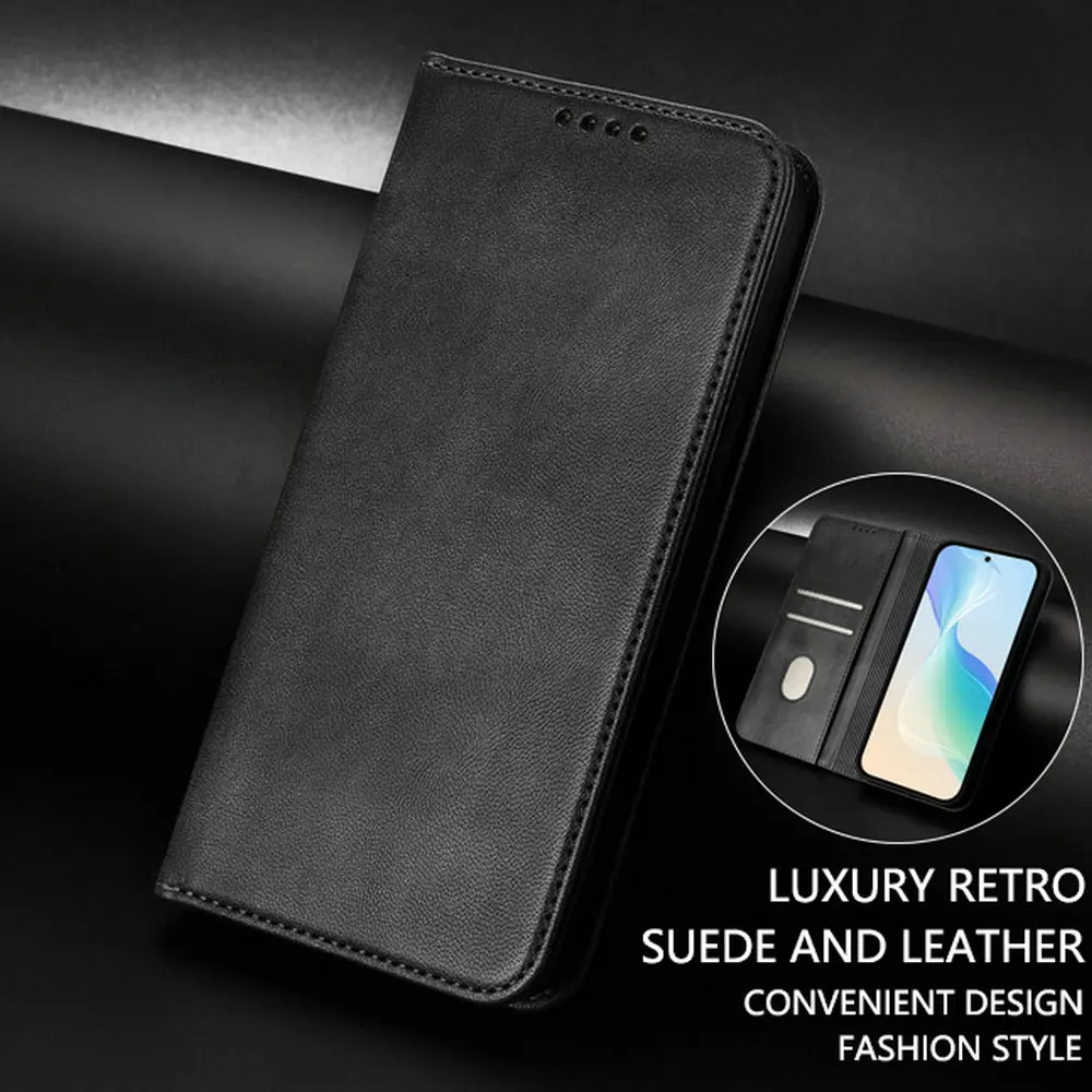 

Флип-чехол для Huawei Honor X6C 2025 RFID кожаный кошелек Funda Honor X9C Smart X7C X8C X9B X8B X7B X6B X9A X8A X7A X6A Cover