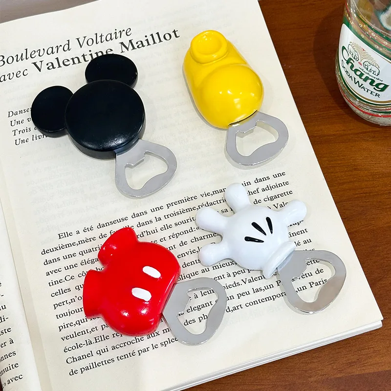 

Милый магнитный открыватель для бутылок с Микки Маусом для пива, вина, банок, креативный декор для домашнего бара, кухонный гаджет, аксессуар