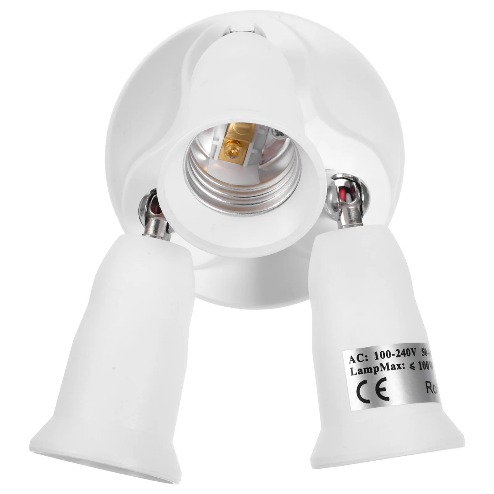 

3pcs 360 Degree Swivel Head Lamp Holder Converter E27 Base Light Socket Splitter For Led Bulbs Socket Adapter Extender