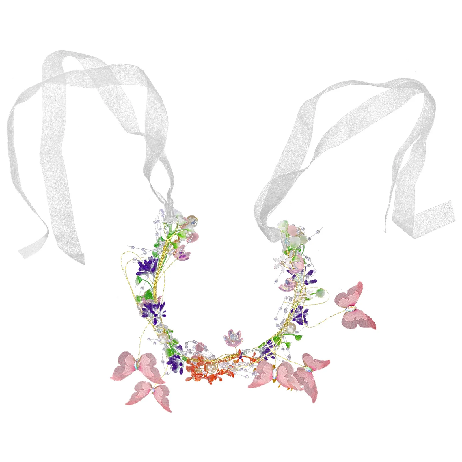 

Flower Crown Headband Girls Fairy Wreath Headpiece Natural Elegant Design Comfortable Skin Friendly Perfect for Performance