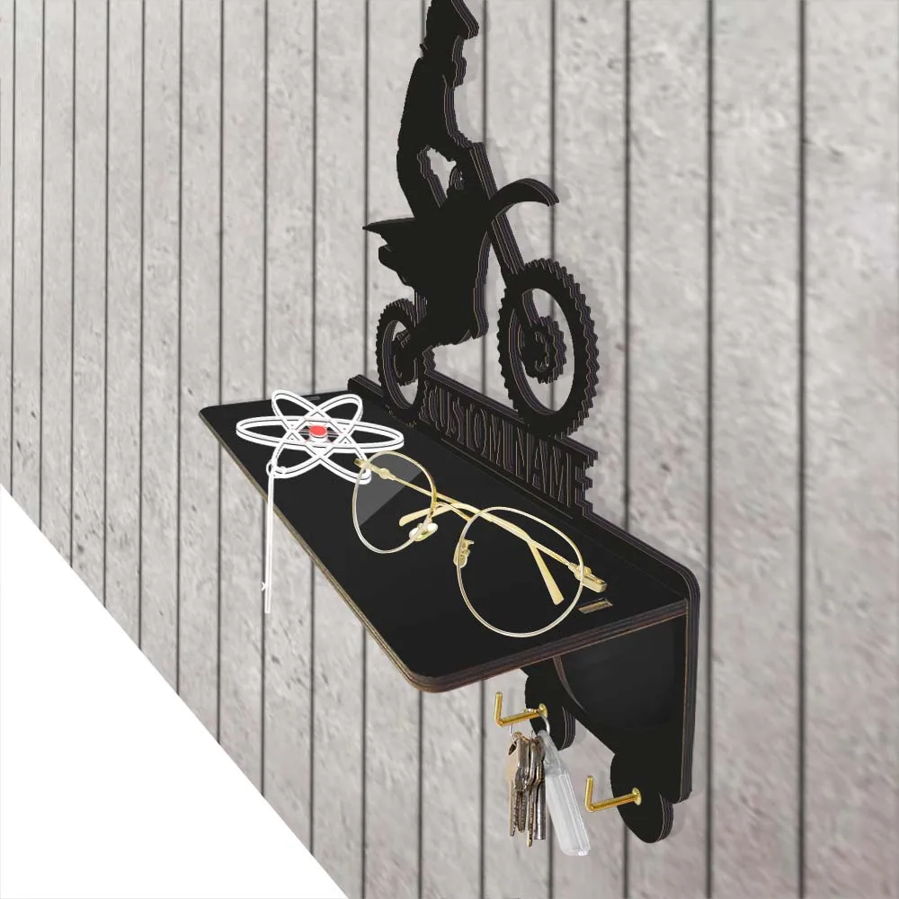 Dirt Bike Key Hook Coat Hanger For Man Cave Garage Motocross Racing Multi-purpose Holder Clothes Rack Organizer Motor Biker Gift
