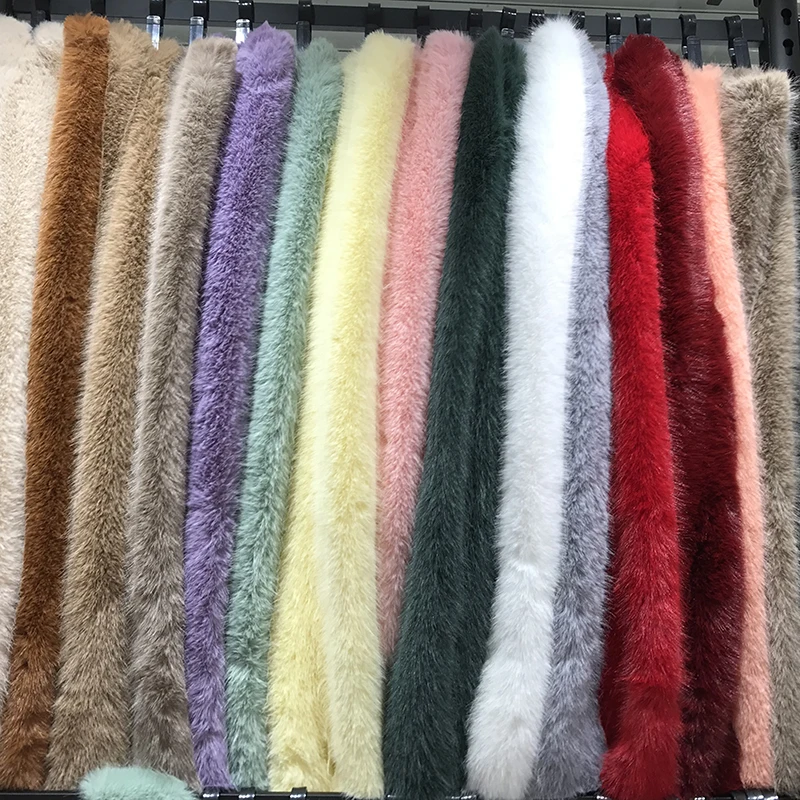 thickened Imitation fox fur, artificial hair vest, clothing fabric faux fur plush clothing fabric for patchwork