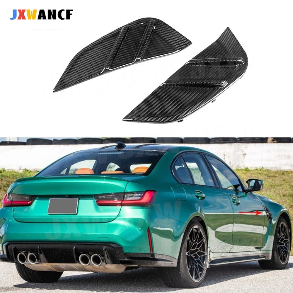 

JXWANCF Dry Carbon Fiber Car Front Side Fender Air Vent Covers Trims For BMW 3 Series G80 M3 4 Series G82 G83 M4 2021+