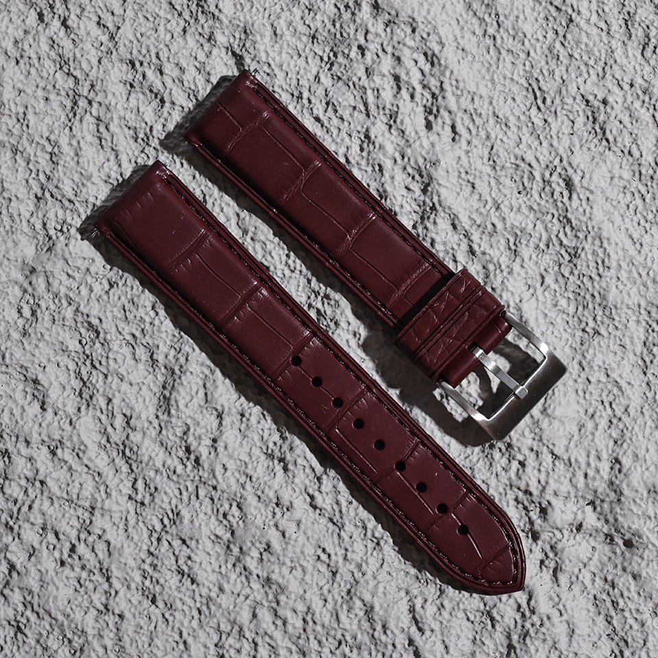 Großhandel Kunstleder-Uhrenarmbänder mit Krokodilmuster 20mm 22mm Wasserdichtes Sport-Fluorkautschuk-Uhrenarmband für Omega – Detail 8
