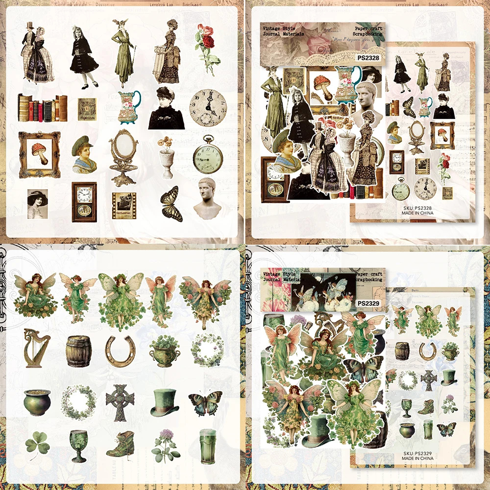 40Pcs Creative Christmas Sticker Pack DIY Scrapbooking Album Handbook Decoration Sticker Stationery