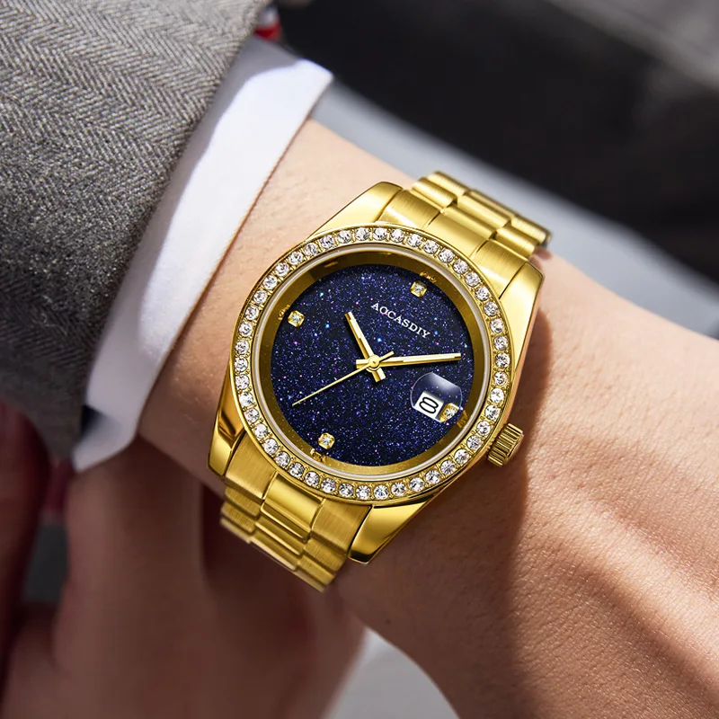 New mechanical watch men's watch fashion star dial waterproof steel belt men's watch watch direct sales**