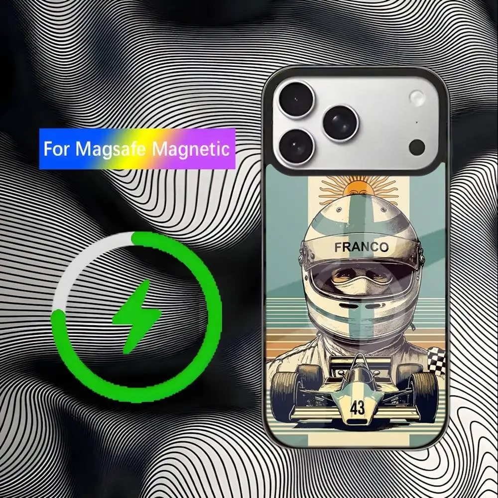 حافظة هاتف F-FrancoS 43 F1 C-Colapinto لهاتف iPhone 17,16,15,14,13,12,11,Pro,Max,Plus,Mini,E شحن لاسلكي مغناطيسي Magsafe