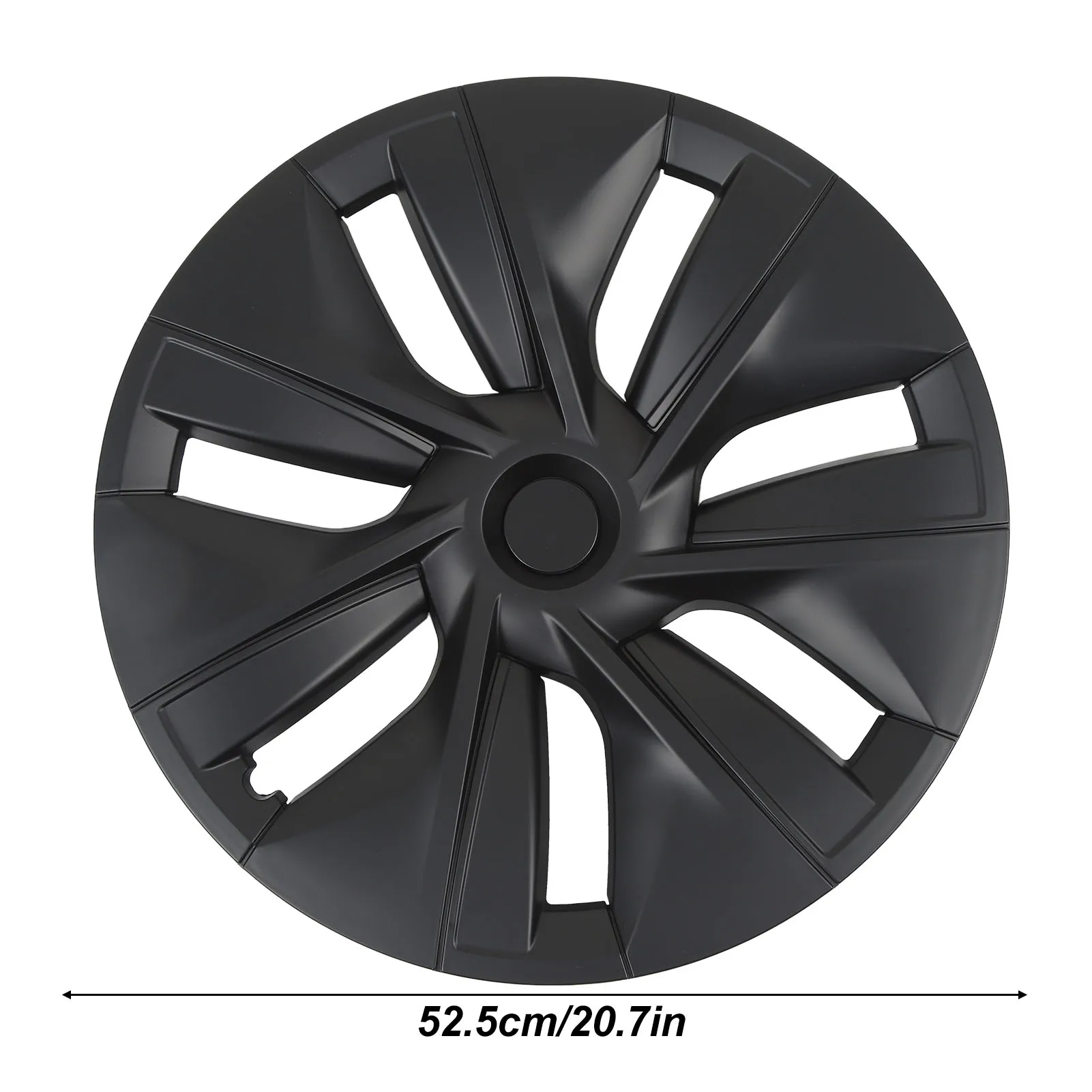 4pcs 19in Wheel Hub Cap Matte Black Anti Scratch Stylish Cool Wheel Rim Cover Replacement for Tesla Model Y 2020 to 2023