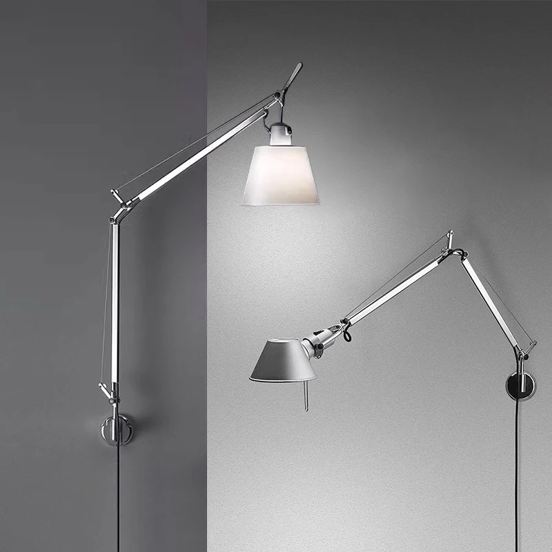 

Modern Long Arm Wall Light Design Scalable Reading Lighting Living Room Background Bedroom Home Decor Industrial LED Wall Lamp